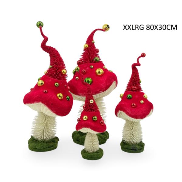 Christmas Quirky Mushroom - 80cm x 30cm