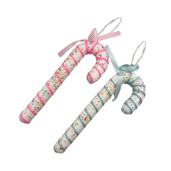 Christmas Candy Pop Sprinkle Candy Cane - 12cm x 4cm x 35cm