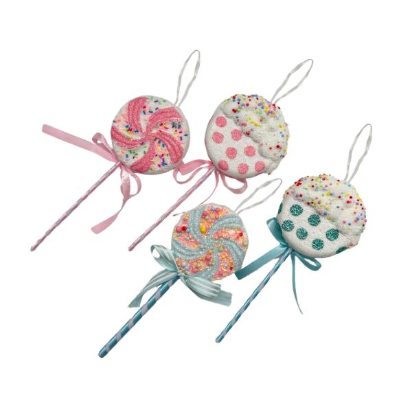 Christmas Candy Pop Sprinkle Lollypop - 9.7cm x 3.5cm x 23cm