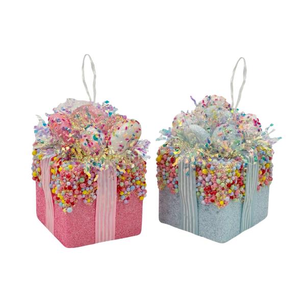 Christmas Candy Pop Sprinkle Lolly Gift Box - 15cm x 15cm x 21cm