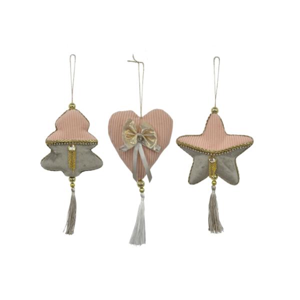 Christmas Rosies Hanging Ornaments - 11cm x 22cm