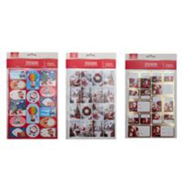 32 Pack Christmas Foiled Stickers - Assorted