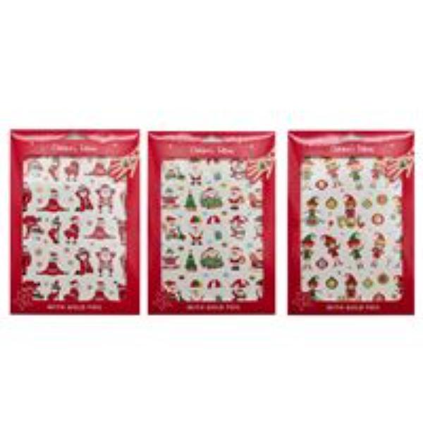 Xmas Foiled Tattoo Stickers - Assorted