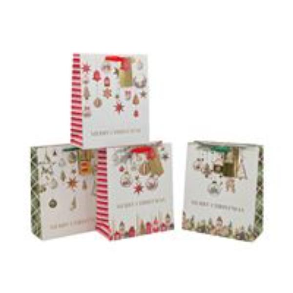 Large Rich & Foiled Traditional Gift Bag - 32x26x12cm