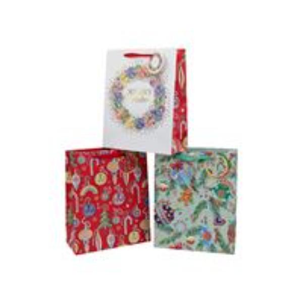 Large Bauble & Bright Gift Bag - 32x26x12cm