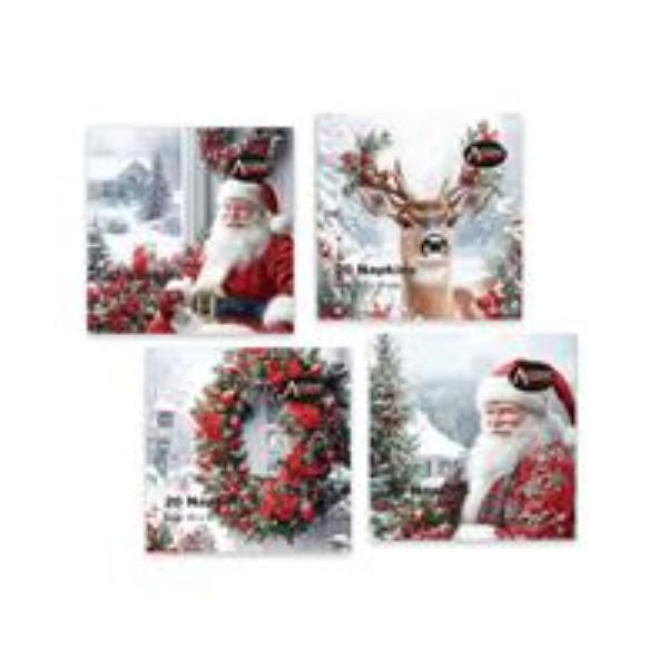 20 Pack Winter Magic Xmas Napkins