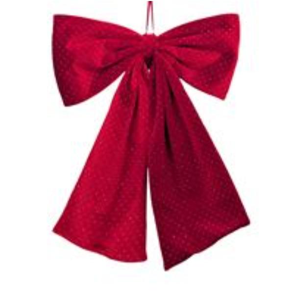 Red Velvet Bow With Diamonds - 60cm
