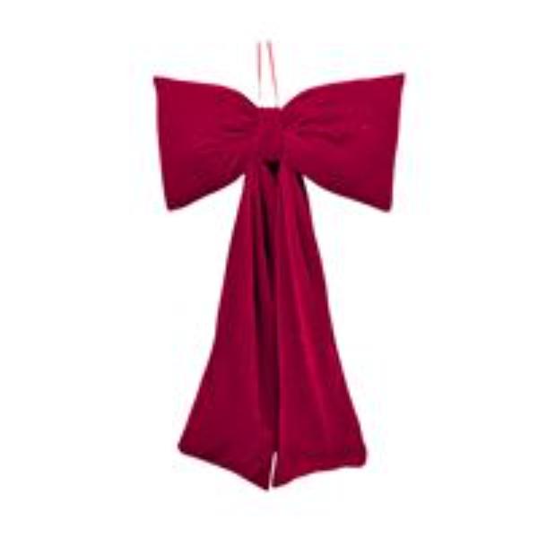 Large Plush Velvet Drape Bow - 43cm