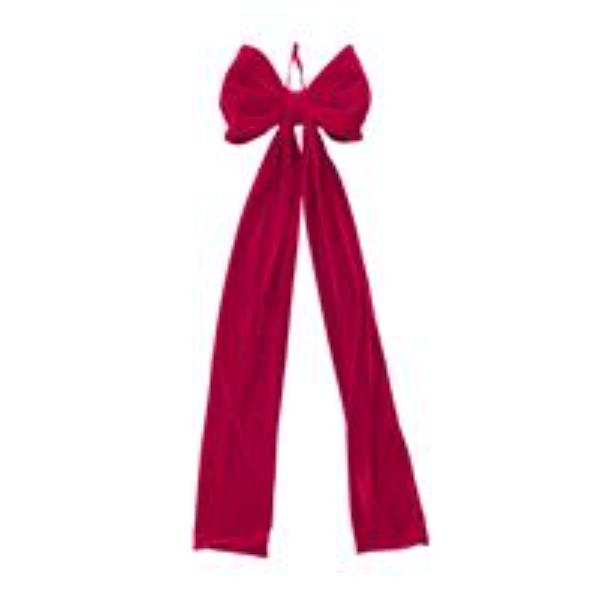 Red Velvet Bow With Long Tail - 120cm