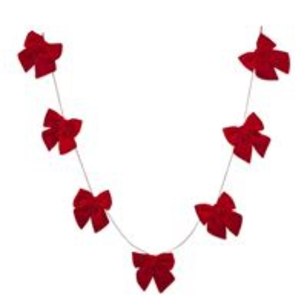Xmas Bow Garland - 2.7m