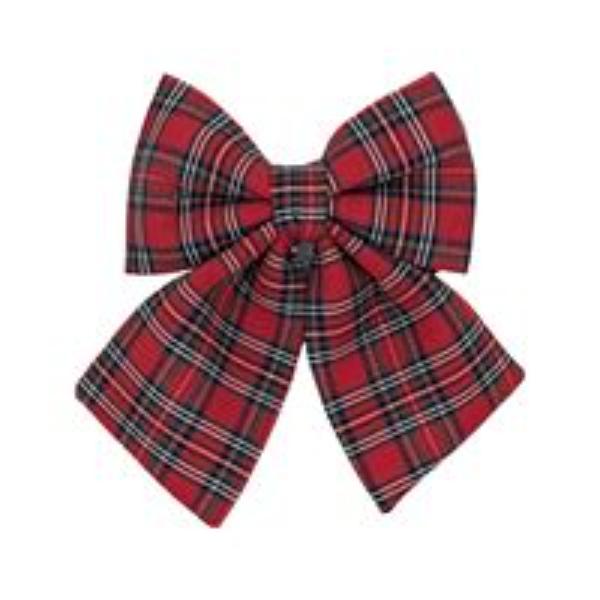 Xmas Tartan Bow - 34cm