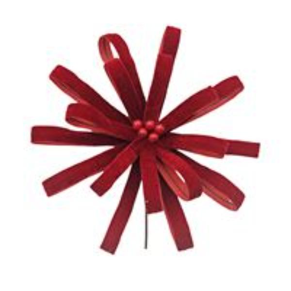 Xmas Velvet Flower Pick - 30cm
