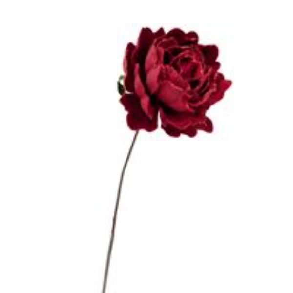 Red Velvet Peony Pick - 35cm