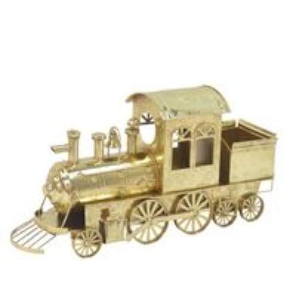 Rustic Gold Metal Train - 62cm