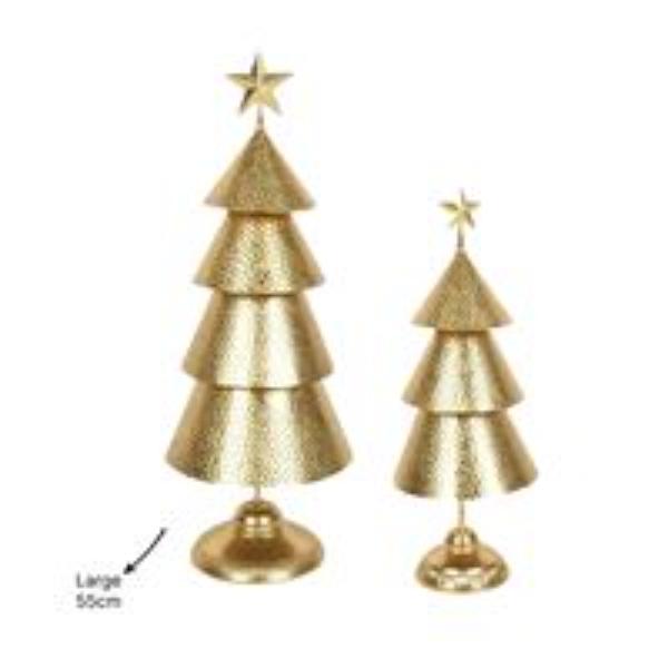 Metal Xmas Tabletop Tree Decoration - 55cm