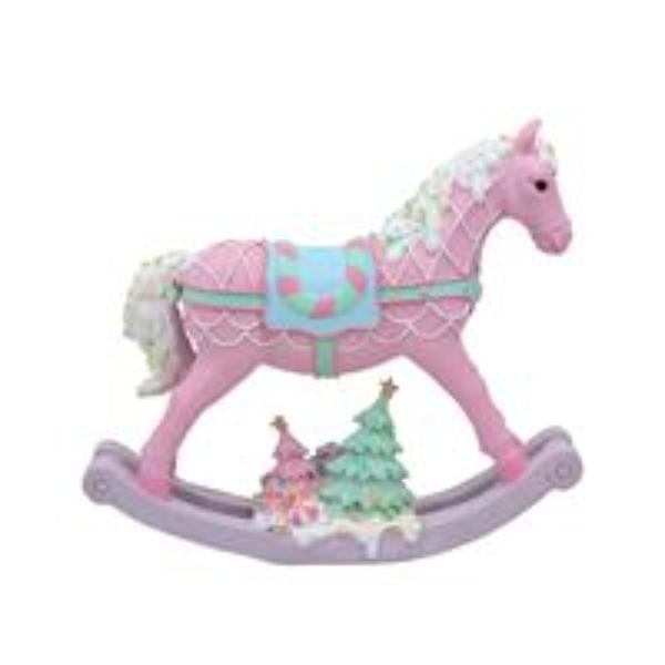 Matte Pastel Polyresin Rocking Horse - 40.5cm