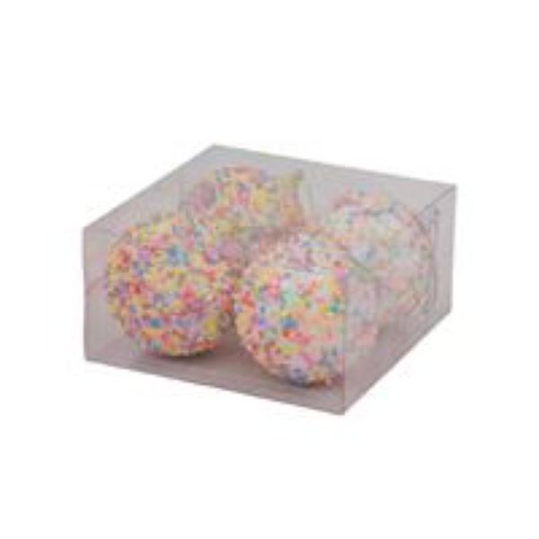 4 Pack Candycane Bauble Set - 8cm
