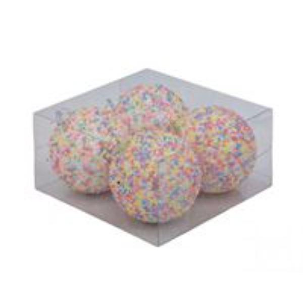 4 Pack Candycane Bauble Set - 10cm