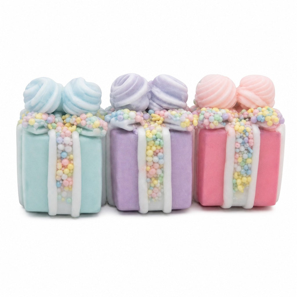3 Pack Candycane Gift Box Set - 12cm