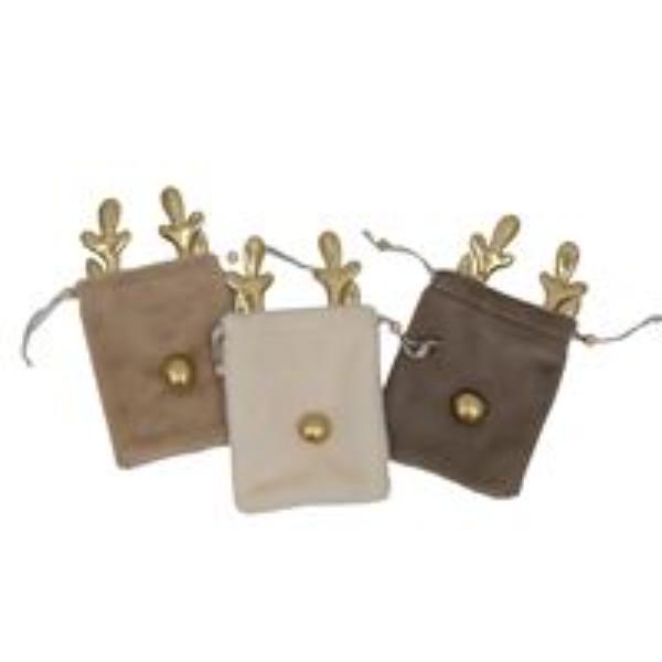 Assorted Fabric Reindeer Bag