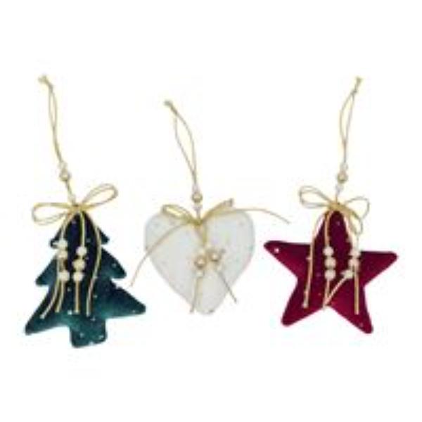 Assorted Hanging Fabric Ornament - 11cm