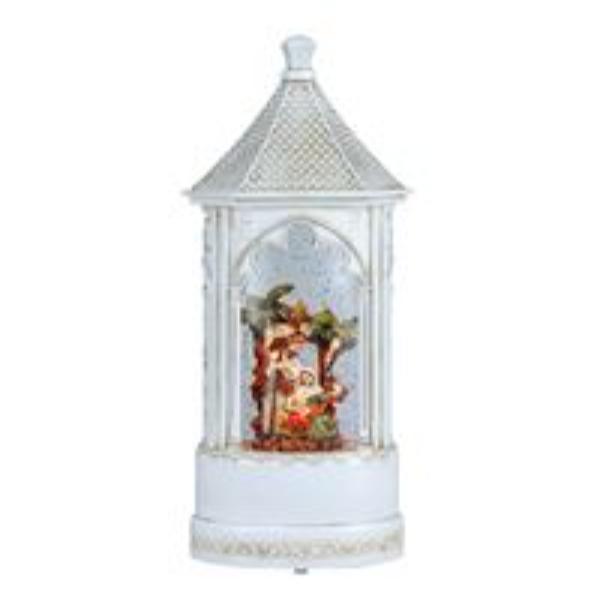 LED White Arch Nativity Lantern - 29.2cm