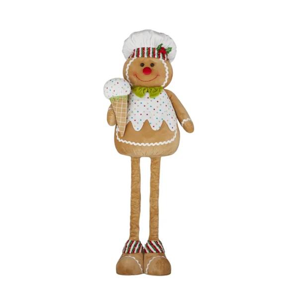 Brown Fabric Gingerbread Man - 28cm x 52cm