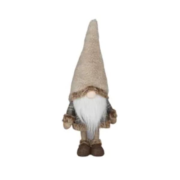 Brown Fabric Wobbly Gnome - 48cm