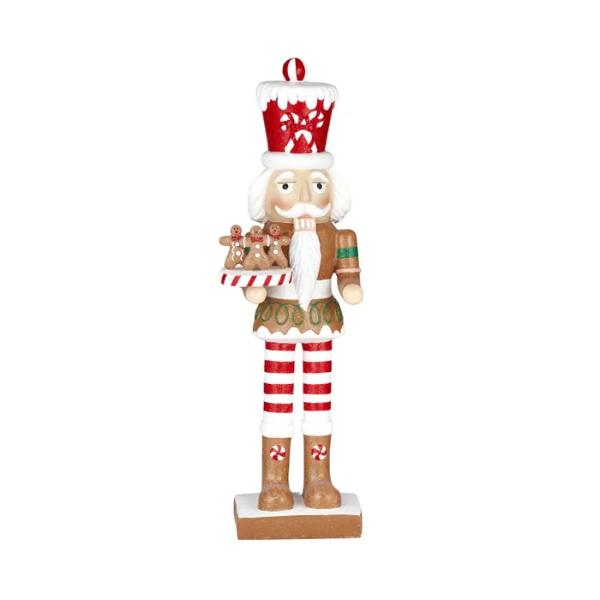 Nutcracker W/Tray Poly 16x14x52cm Red/Br