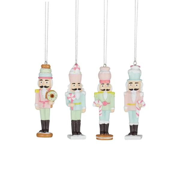 Pastel Poly Nutcrackers - 14cm x 11cm x 3cm
