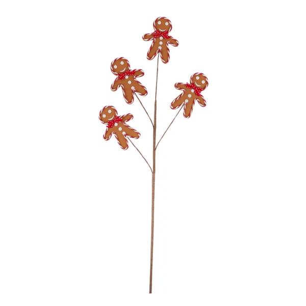 Brown Fabric Gingerbread Man Pick - 72cm x 20cm