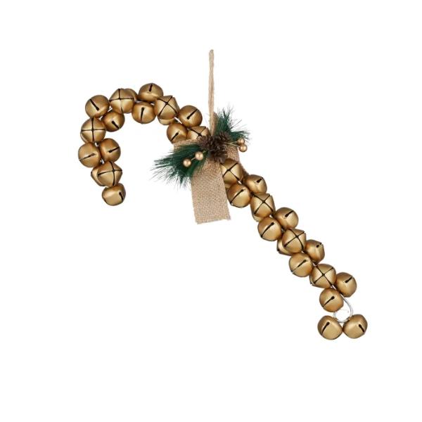 Gold Cane Bell Hanging Ornament - 38cm x 15cm