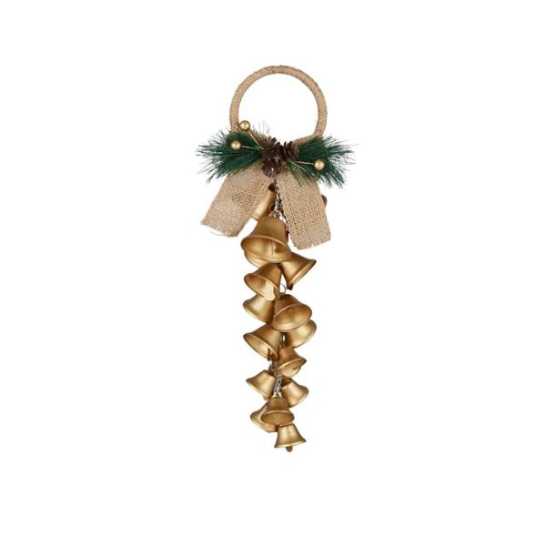 Gold Jingle Bells Hanger - 36cm x 9cm x 8cm