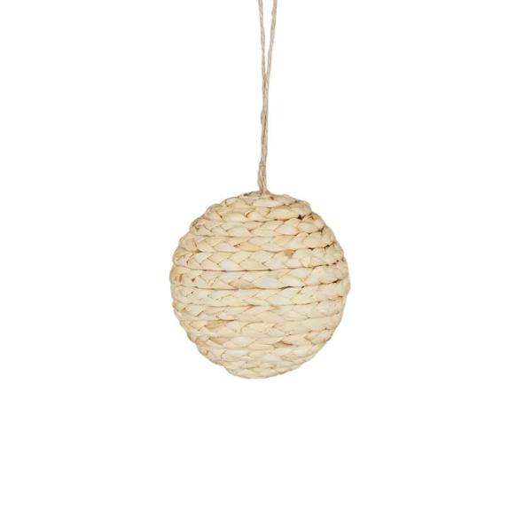 Natural Hyacinth Foam Bauble - 8cm