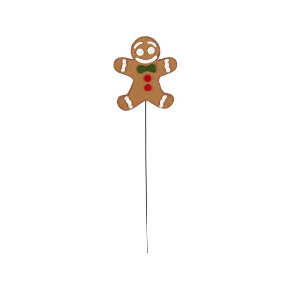 Wooden Gingerbread Man Pick - 18cm x 20cm
