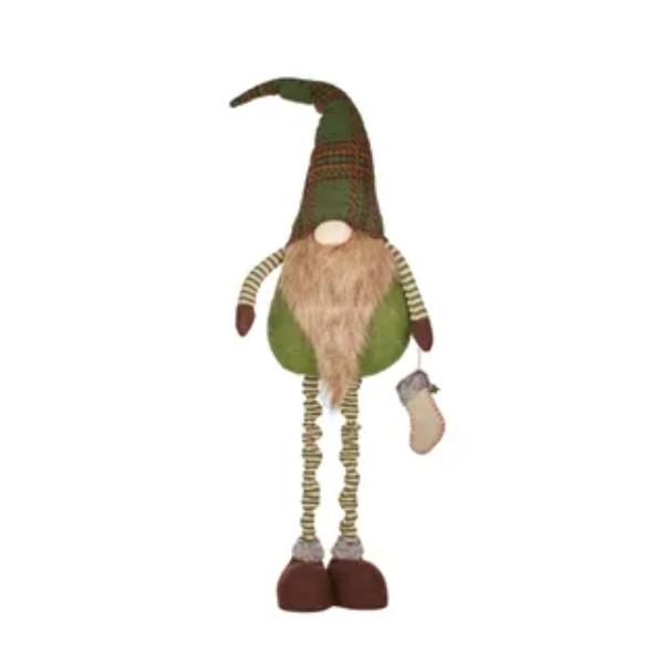 Green Fabric Standing Gnome - 124cm