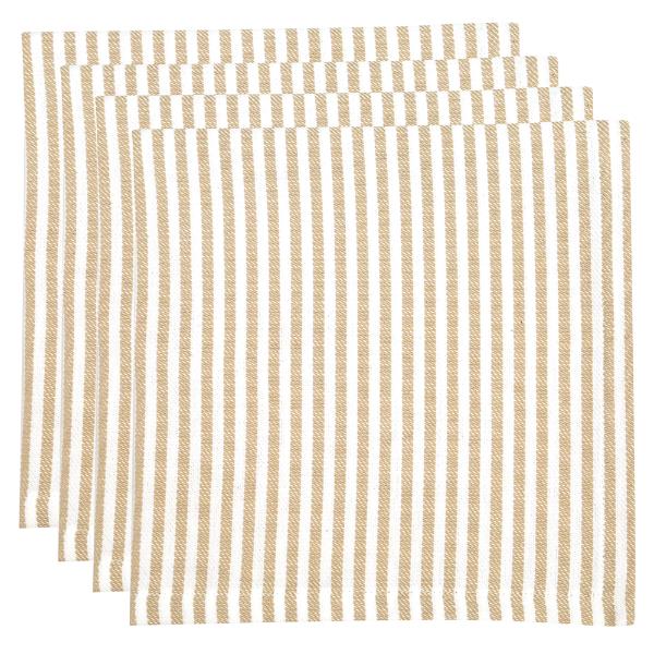 4 Pack Beige Maison Stripe Napkin