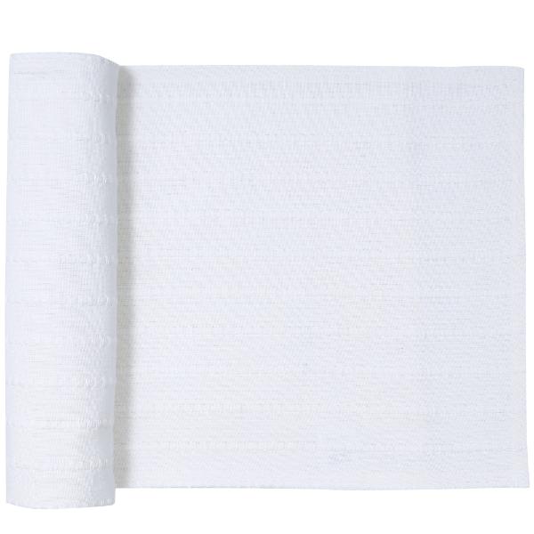 White Dobby Eco Table Runner - 250cm