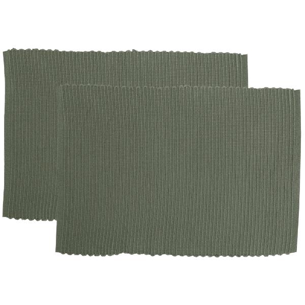 2 Pack Olive Ribbed Eco Placemats