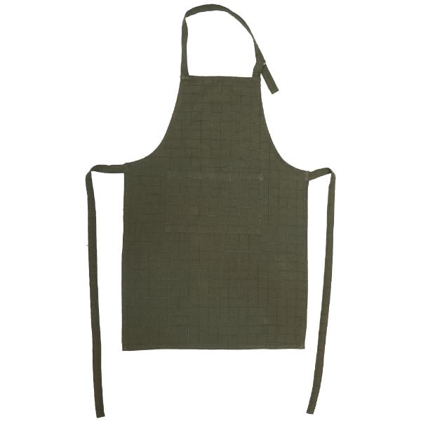 Olive Checked Eco Apron