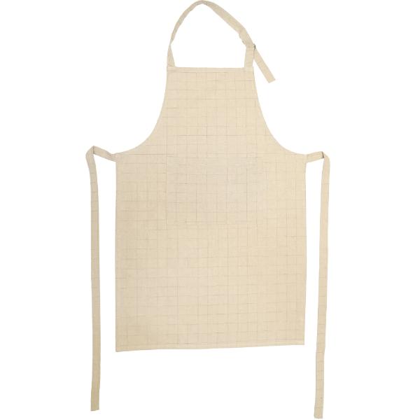 Taupe Checked Eco Apron