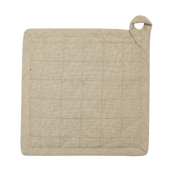 Taupe Checked Pot Holder - 20cm
