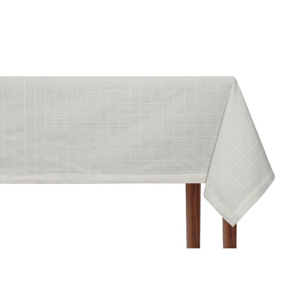 White Checked Tablecloth - 150x300cm