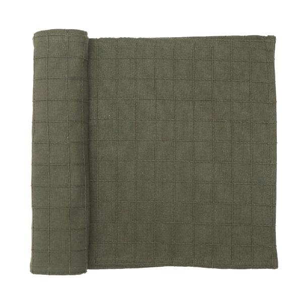Olive Checked Table Runner - 180cm