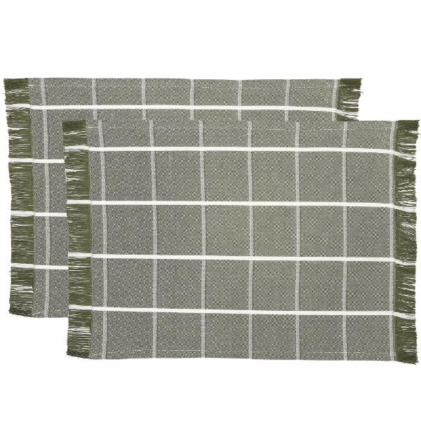 2 Pack Olive Greenland Placemat - 35cm x 45cm