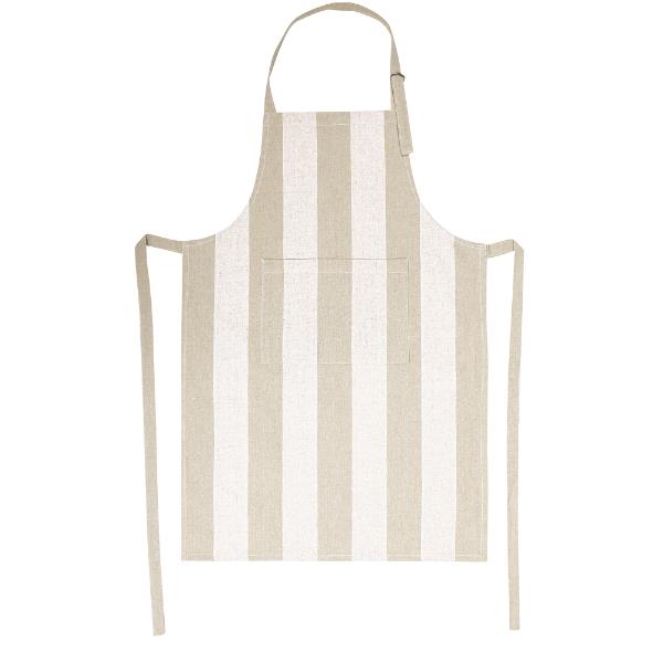 Taupe Striped Eco Apron