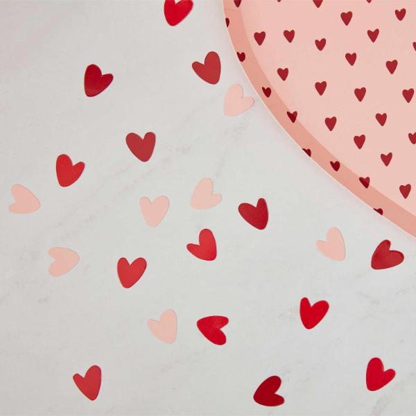 Pink & Red Hearts Paper Confetti