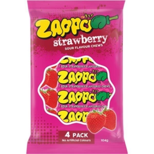 4 Pack Strawberry Zappo - 104g