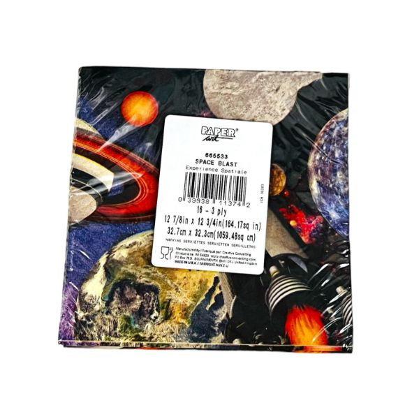 16 Pack Space Blast Napkins - 32.7cm x 32.3cm