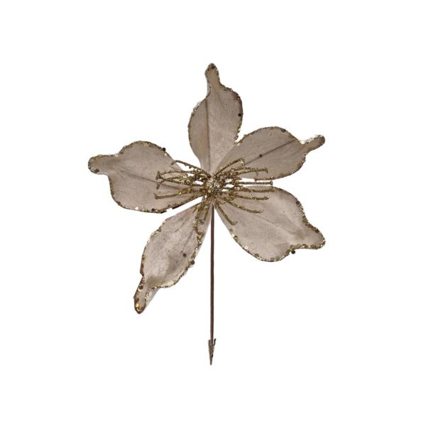 Champagne Xmas Flower Clip
